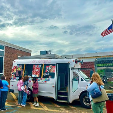 Ice cream truck at an event