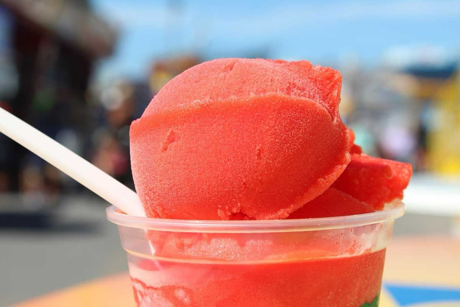 Colorful ice cream scoops