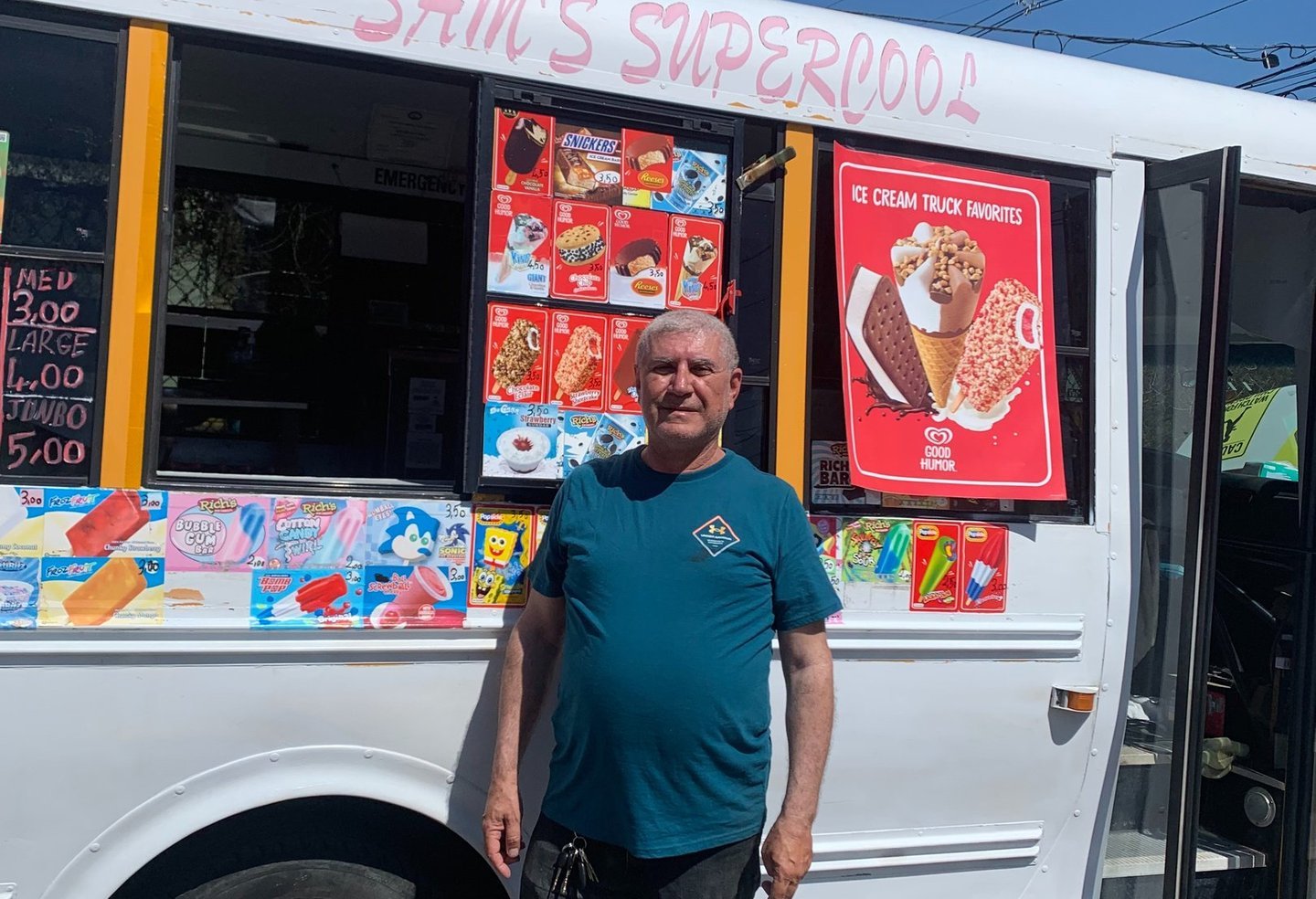 Sami with his ice cream truck